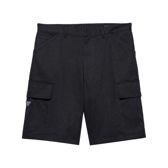 Prada Men Utility Pockets Cotton Bermudas